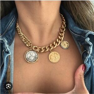 Zara NWT coin necklace 4548/250
